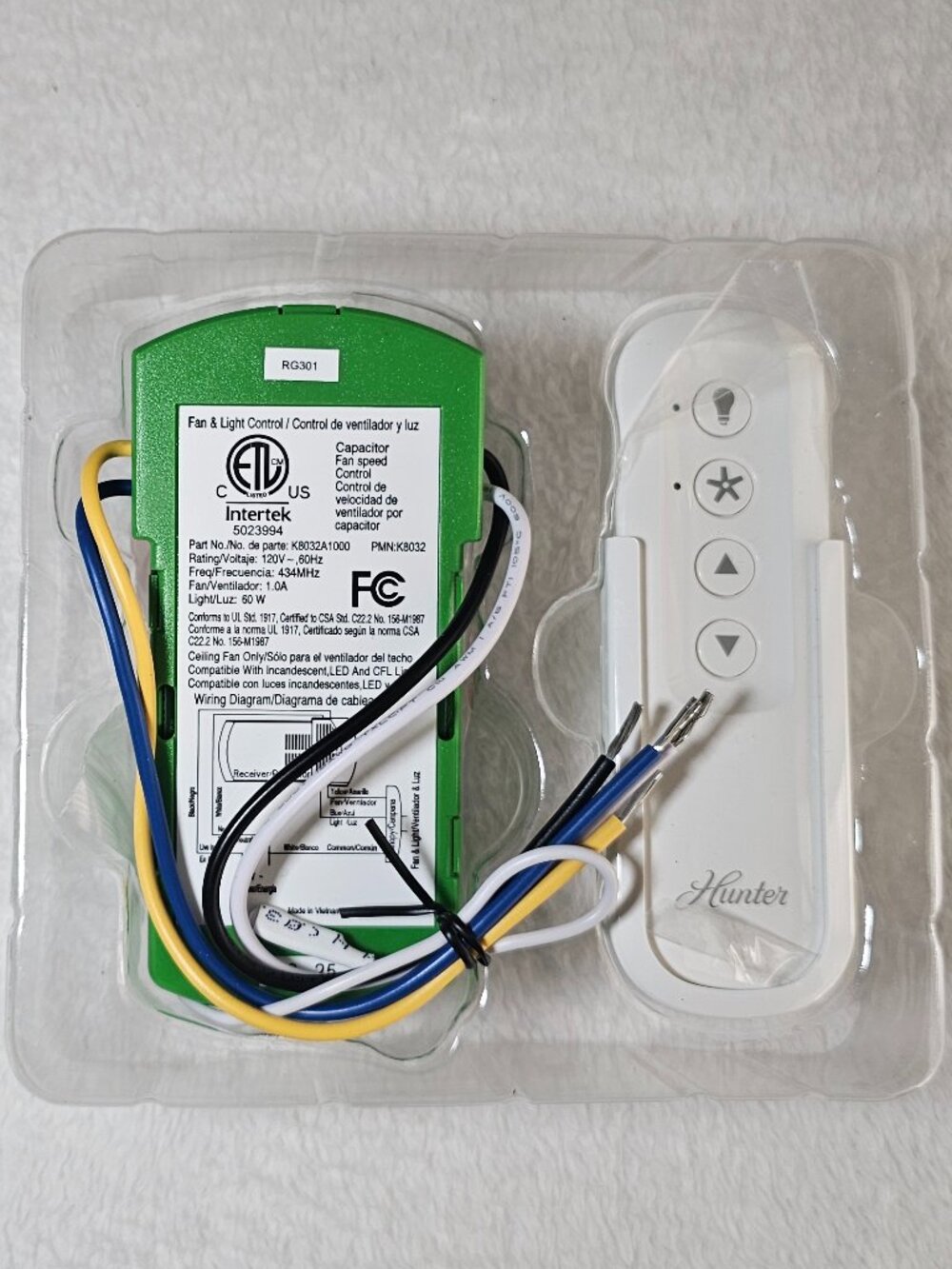 Hunter Ceiling Fan Remote Control - Picture 2 of 4